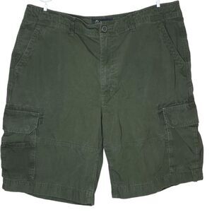 AIGLE Men’s Sz 38 Green Rugged Utility Tactical Cargo Multi Pocket Shorts